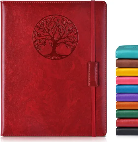 Miniatura 18 de Biuwory Cuaderno diario con líneas para mujeres y hombres, 256 páginas, tamaño A5, de cuero de tapa dura para escribir, viajes, negocios, trabajo