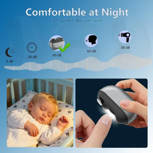 Miniatura 4 de Cortaúñas eléctrico inteligente, 3 en 1, recortador de uñas automático, atrapador de polvo integrado, luz LED, cortaúñas eléctrico recargable