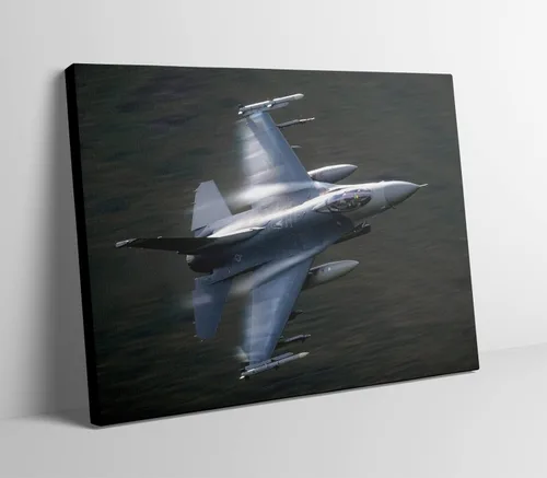 Miniatura 2 de MGSBCXN F-16 Fighting Falcon Airplane - Póster de caza F-16, póster de avión de combate F-16, decoración de pared de aviación, arte de pared