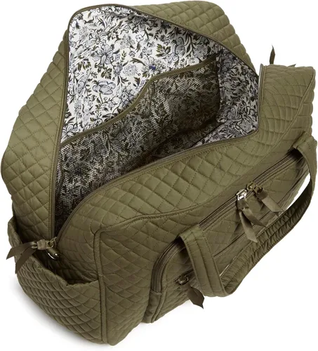 Miniatura 4 de Vera Bradley - Bolsa de viaje de fin de semana Weekender de algodón para mujer, Climbing Ivy Green - Algodón reciclado