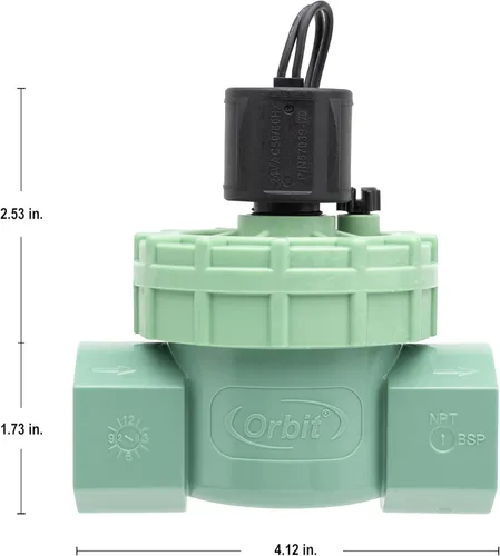 Miniatura 2 de Paquete de 2 válvulas superiores de tarro NPT de 3/4 pulgadas con sistema de rociadores Orbit 57460