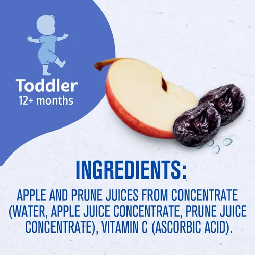 Miniatura 8 de Gerber Zumo de ciruela de manzana, jugo sin OMG de concentrado, hecho para niños pequeños, botellas de 4-4 onzas líquidas por paquete (paquete de 6)