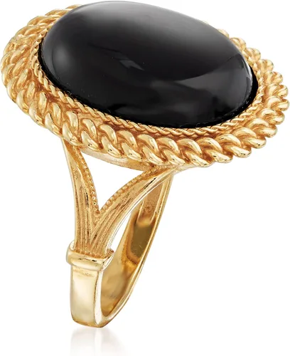 Miniatura 3 de Ross-Simons Black Onyx Ring in 18kt Gold Over Sterling