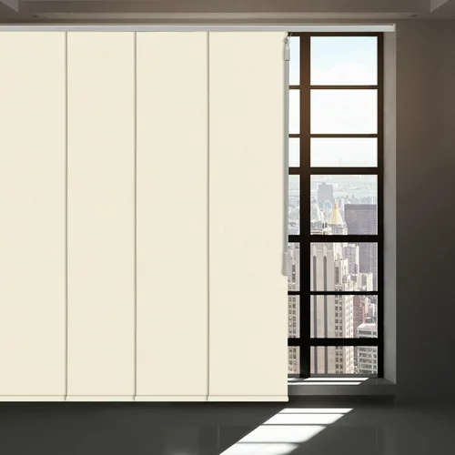 Miniatura 10 de Persiana de Panel Deslizante sin Cordón con Bloqueo Total, Persiana Vertical con Riel de 4 o 6 Rieles para Ventana Corrediza y Puerta de Patio, Gris