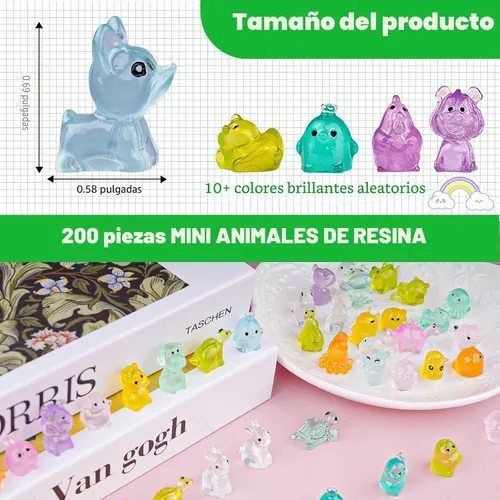 Miniatura 4 de 200 piezas de animales luminosos en miniatura de resina para esconder pequeñas criaturas que brillan en la oscuridad para accesorios de decoración