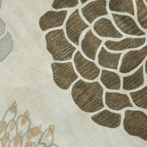 Miniatura 5 de SAFAVIEH Soho Collection SOH211A - Alfombra redonda de lana de primera calidad, hecha a mano, 6 pies, color gris claro