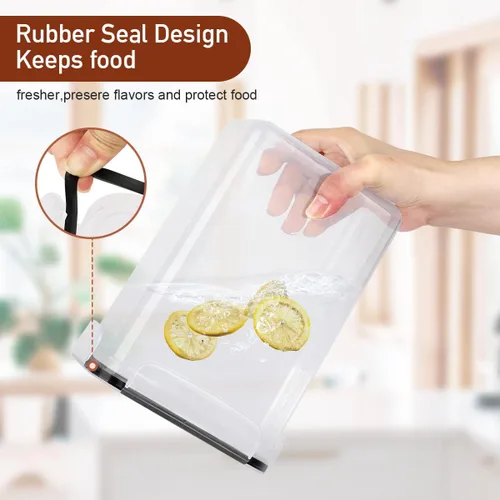 Miniatura 6 de JUJOJB Juego de recipientes herméticos para almacenamiento de alimentos con tapas, paquete de 30, organización de cocina y despensa de plástico sin