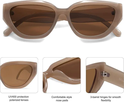 Miniatura 4 de SOJOS Gafas de sol polarizadas de ojo de gato lindo de moda para mujer Cateye SJ2237