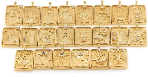 Miniatura 2 de Encantos para hacer joyas con tarjetas de tarot, exquisito collar de sol, dije de luna, suministros para hacer joyas de bricolaje