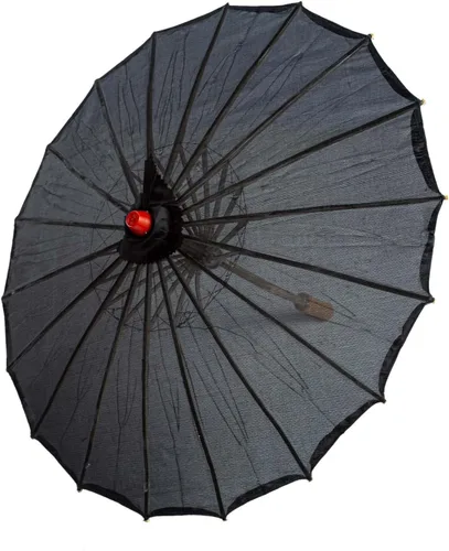 Miniatura 2 de THY COLLECTIBLES Parasol chino japonés de 22 pulgadas para bodas, fotografías, disfraces, cosplay, decoración y otros eventos, color liso