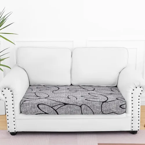 Miniatura 70 de Smiry Fundas de cojín de sofá estampadas, fundas elásticas suaves para sofá, fundas de sofá lavables antideslizantes, protector de muebles para Beige