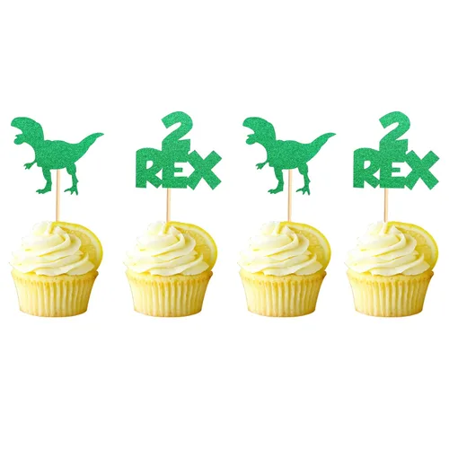 Miniatura 11 de Decoración de pastel de dinosaurio con hojas Dinsaurs para pastel de cumpleaños con temática de dinosaurios, baby shower, niños, fiesta de Hb Dino