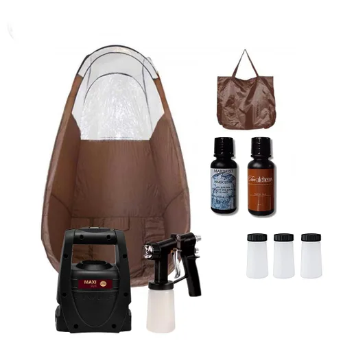 Miniatura 9 de Maxi-Mist Lite Plus, kit de autobronceado en spray, casa de campaña, pistola aerógrafo HVLP de bronceado. Tienda de campaña negra - Elite Lite