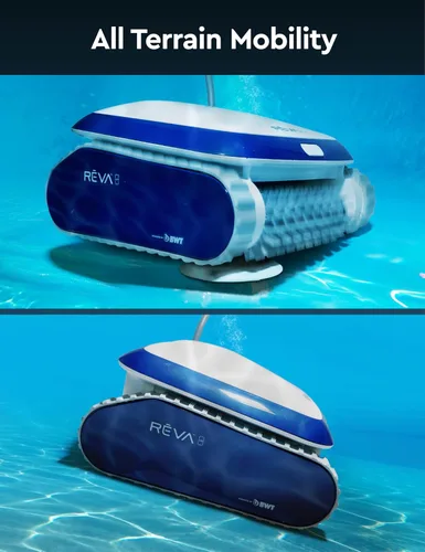 Miniatura 4 de REVA AI - Aspiradora robótica giroscópica para piscina, control de aplicación para smartphone, limpieza profunda horizontal de línea