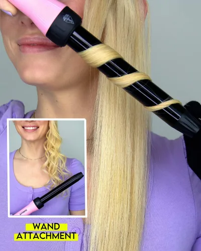Miniatura 8 de Trademark Beauty Kit de peinado de plancha intercambiable, rizador 3 en 1, rizador de pelo y varita rizadora, herramienta de peinado del cabello