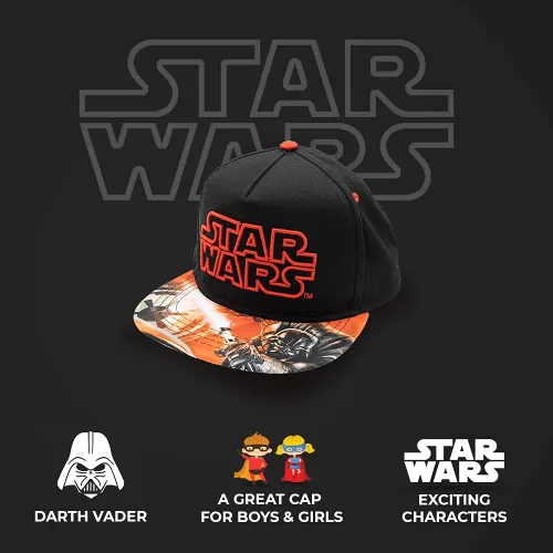 Miniatura 4 de Star Wars - Gorra de béisbol con logotipo bordado clásico para niños y jóvenes