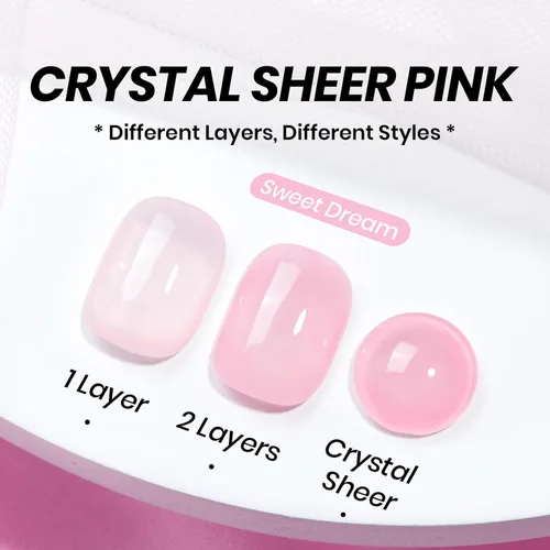 Miniatura 228 de Beetles - Esmalte de uñas de gel rosa claro, 0.5 fl oz, color rosa bebé, esmalte de gel que se absorbe con luz UV LED, arte de uñas de verano, salón