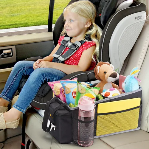 Miniatura 5 de Organizador de asiento de automóvil, organizador de asiento trasero de automóvil con portavasos, organización de almacenamiento para asiento