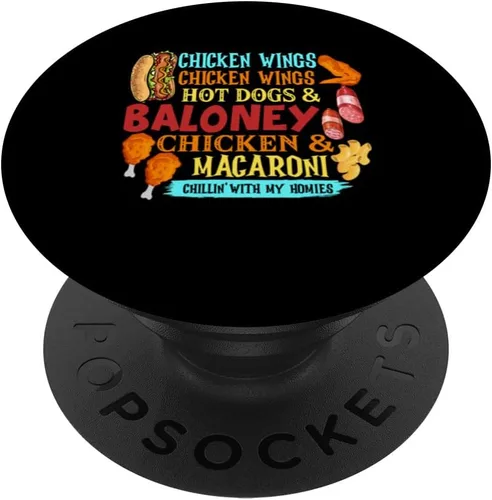 Miniatura 6 de Alitas de pollo para perros calientes y pollo Baloney y macarrones, PopSockets MagSafe PopGrip para iPhone