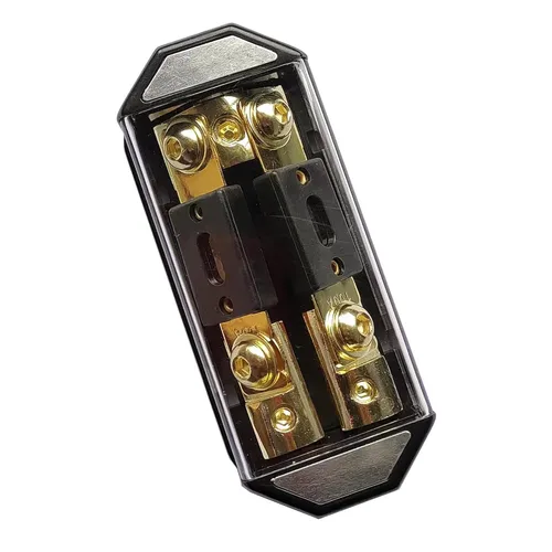 Portafusibles ANL en línea de 2 vías con fusible 1X0GA-2X4GA bloque de distribución estéreo/audio/coche