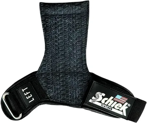 Miniatura 8 de Schiek Sports Model 1907 Platinum Edition Ultimate Grips - Correas de levantamiento de pesas 3 en 1, muñequeras y almohadillas de agarre, control
