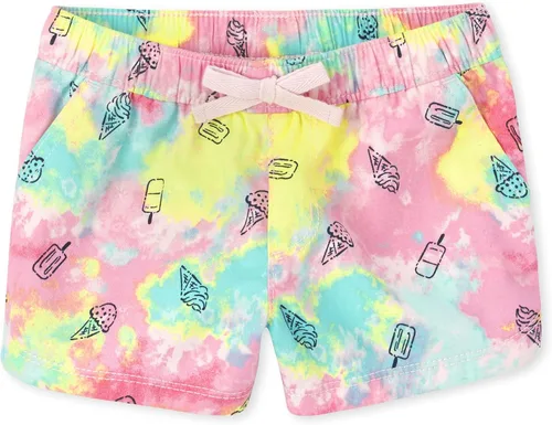 Miniatura 5 de The Children's Place Pantalones cortos de algodón para niñas pequeñas