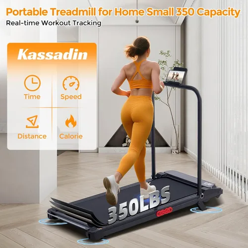 Miniatura 11 de KASSADIN Walking Pad with Handle Bar, 2026 Upgrade Portable Small Treadmill with Handles for Home Small, 3.0HP Under Desk Walking Pad Treadmill with