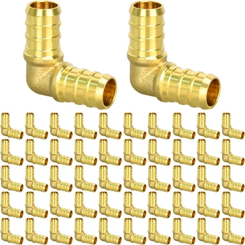 Miniatura 18 de Paquete de 10 accesorios de codo PEX de 1/2 pulgada, accesorios de latón para tubería PEX