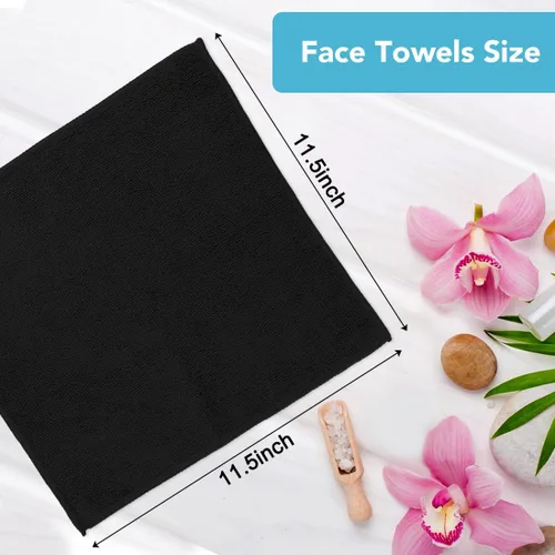Miniatura 3 de Orighty Paquete de 5 toallas faciales de microfibra, altamente absorbentes y suaves al tacto, toallas de mano para baño, hotel, spa y gimnasio, 11.5