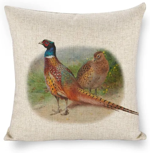 Miniatura 12 de Fundas de Almohada de Lino con Estampado de Bailarinas Azules en Costa 18x18 para Sofá, Almohada Decorativa para Sofá, Exterior