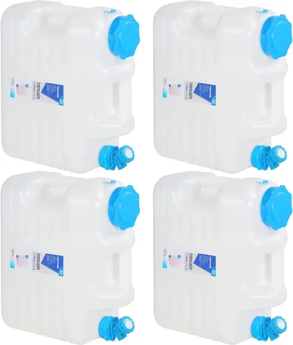 Miniatura 19 de REDCAMP Contenedor de agua portátil de 4 galones/15L con espiga, jarras de agua para camping, tanque de agua, almacenamiento portátil de agua