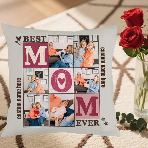 Miniatura 5 de Custom Single Image Pillow Case with Personalized Text Designed for Home Decoration and offering Gift Charm for Family Celebrations or Holidays