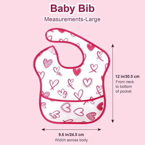 Miniatura 7 de Accmor Baby Bibs for Eating, Waterproof Mess Proof Baby Toddler Bibs, Apron Smock Feeding Bibs for Girls Boys