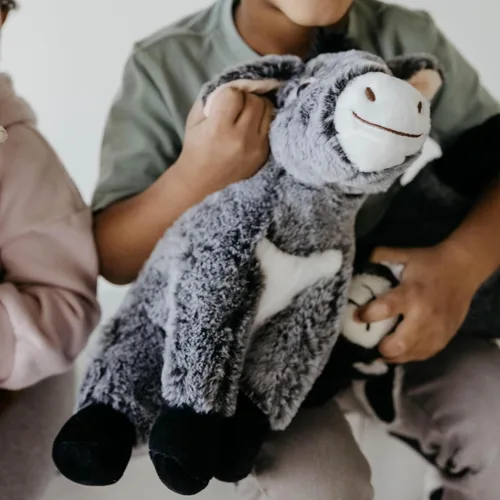 Miniatura 4 de The Petting Zoo Peluche de burro, regalos para niños, animales de granja Wild Onez, juguete de peluche de burro de 12 pulgadas