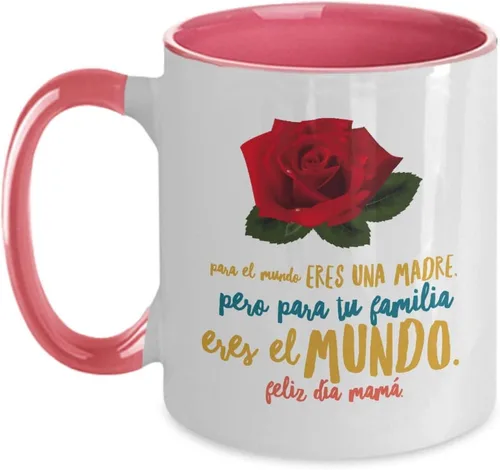 Miniatura 3 de Taza de café para regalo de mamá en el día de la madrem, obsequio para mami en su día o para madrasta en su cumpleaños Rojo