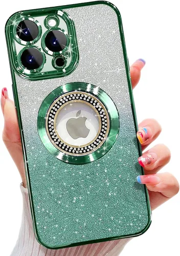 Miniatura 118 de Misscase Funda magnética con purpurina para iPhone 11 compatible con MagSafe, protección completa, delgada, a prueba de golpes, antiarañazos
