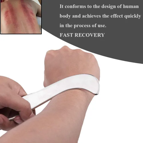 Miniatura 2 de Herramienta de masaje Gua Sha de acero inoxidable, raspador muscular, movilización de tejidos blandos, terapia física para espalda, piernas, brazos