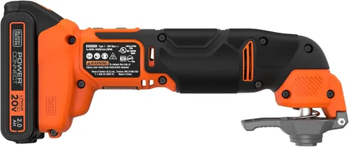 Miniatura 4 de BLACK+DECKER Multiherramienta de 20 V máximo, kit de herramientas oscilantes, 6 velocidades, cambio rápido de hoja para necesidades