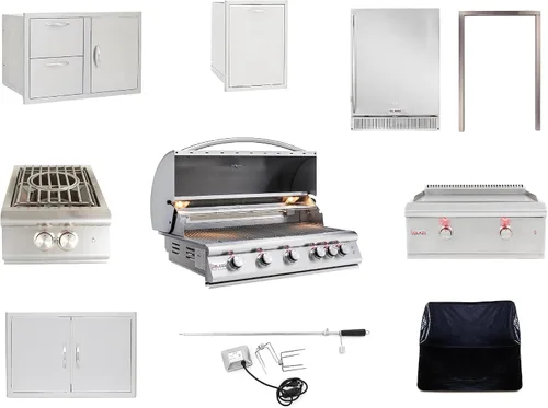 Miniatura 20 de Paquete de parrilla de gas Blaze BBQ para exterior de 32” LTE con parrilla de gas incorporada, parrilla de gas LTE, quemador de gas LTE, puerta