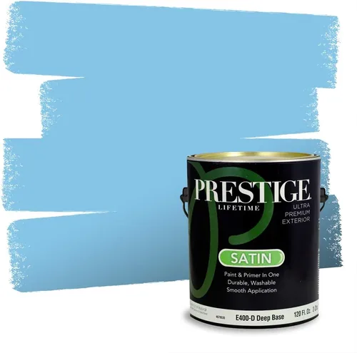 Miniatura 858 de Pintura Exterior + imprimación PRESTIGE, todo-en-uno, 1 galón, acabado mate, color comparable al Valspar* Royal Gray* VS151-Gris real