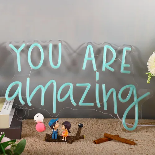 Miniatura 7 de SYLHOME Letrero de Luz LED de Neón "You Are Amazing" para Chicas y Niños, Decoración de Pared para Dormitorio, Sala de Estar, Salón de Clases