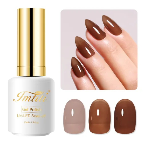Miniatura 17 de Esmalte de uñas de gel, 1 unidad de 0.5 onzas líquidas de esmalte de gel de color verde aguacate para remojar arte de uñas, salón de manicura