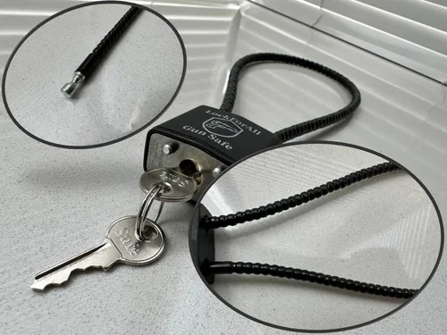 Miniatura 3 de Cable Gun Locks with Keys Hunting Sports- Keyed Alike 15" Cable Gun Safe Lock CA DOJ Approved for Pistols, Handguns, Rifles, and Shotguns, Home