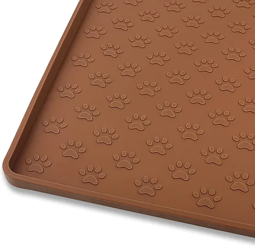 Ptlom - Tapete para mascotas para perros y gatos, impermeable de silicona para cuencos de alimentación de mascotas para comida y agua, para perros