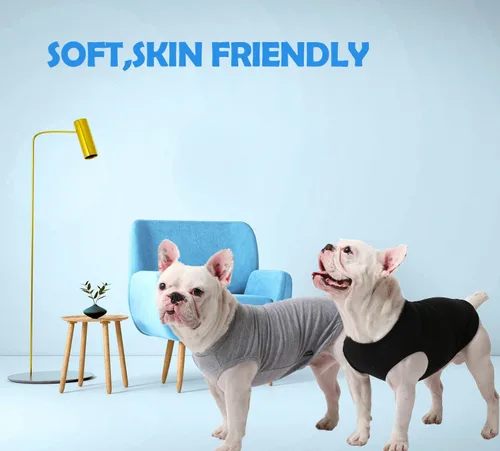 Miniatura 4 de Camisas ligeras para perros, ropa de algodón fresca para chihuahuas para perritos pequeños extra, ropa transpirable para el sol para perritos Blanco