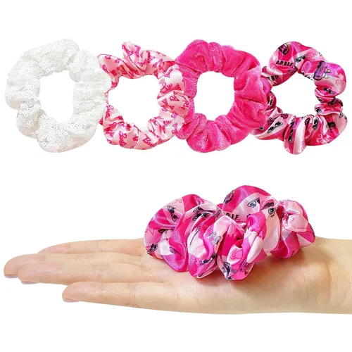 Miniatura 4 de Barbie - Juego de 5 piezas de accesorios para el cabello, 1 cepillo regular de 9 pulgadas y 4 coleteros, cepillo desenredante, cuerdas elásticas