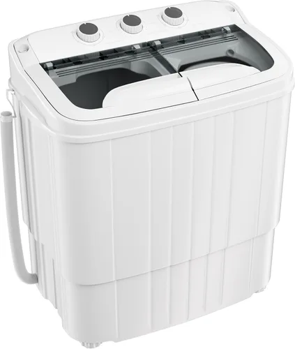 Miniatura 11 de Superday Lavadora portátil, 16 libras, mini compacta, lavadora doble de tambor, lavadora compacta con centrifugado, combo de lavadora y secadora Azul