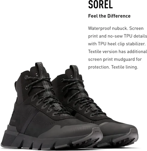 Miniatura 3 de SOREL Tenis Kinetic Rush MID WP para hombre, tenis de gamuza impermeables