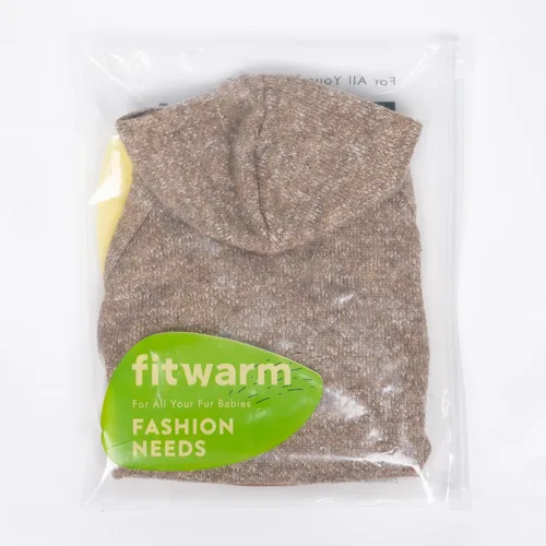 Miniatura 9 de Fitwarm Suéter de punto con capucha para perro, ropa de invierno para perros pequeños niño niña, suéter con capucha para mascotas ligero, caqui
