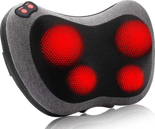 Miniatura 9 de Papillon - Masajeador de espalda con calor, almohada de masaje Shiatsu para cuello, hombros, pies y espalda baja, alivio del dolor de tejido